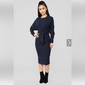 Elegant Tan Midi Dress